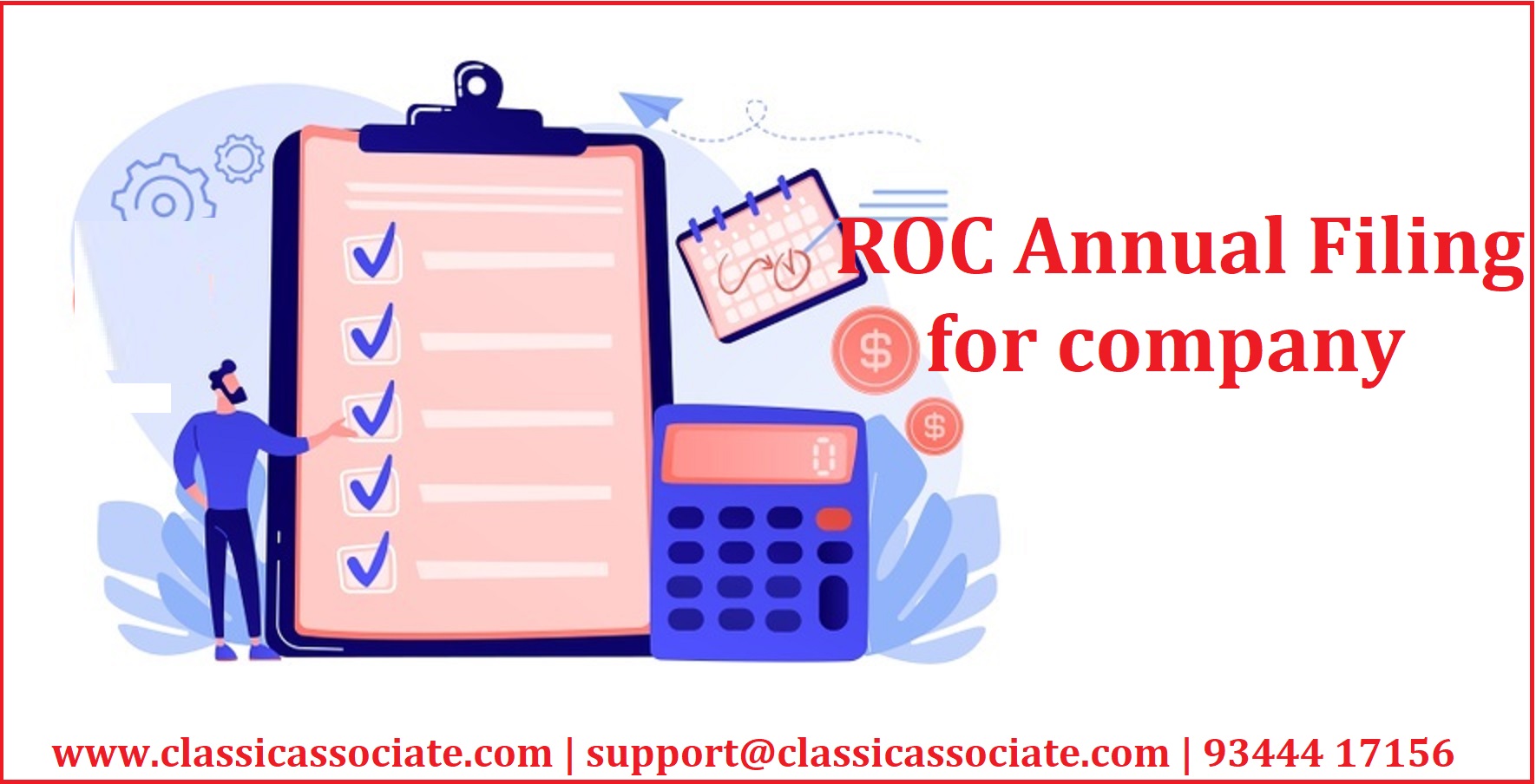 ROC Filing File Annual Return of your company Classic Associates